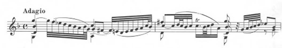 Adagio of Bach’s Sonata No. 1 in G-minor