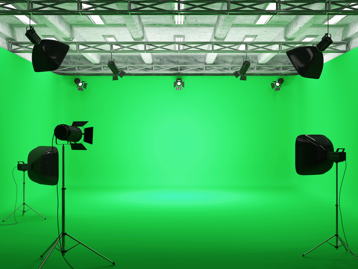 create simple green screen background images