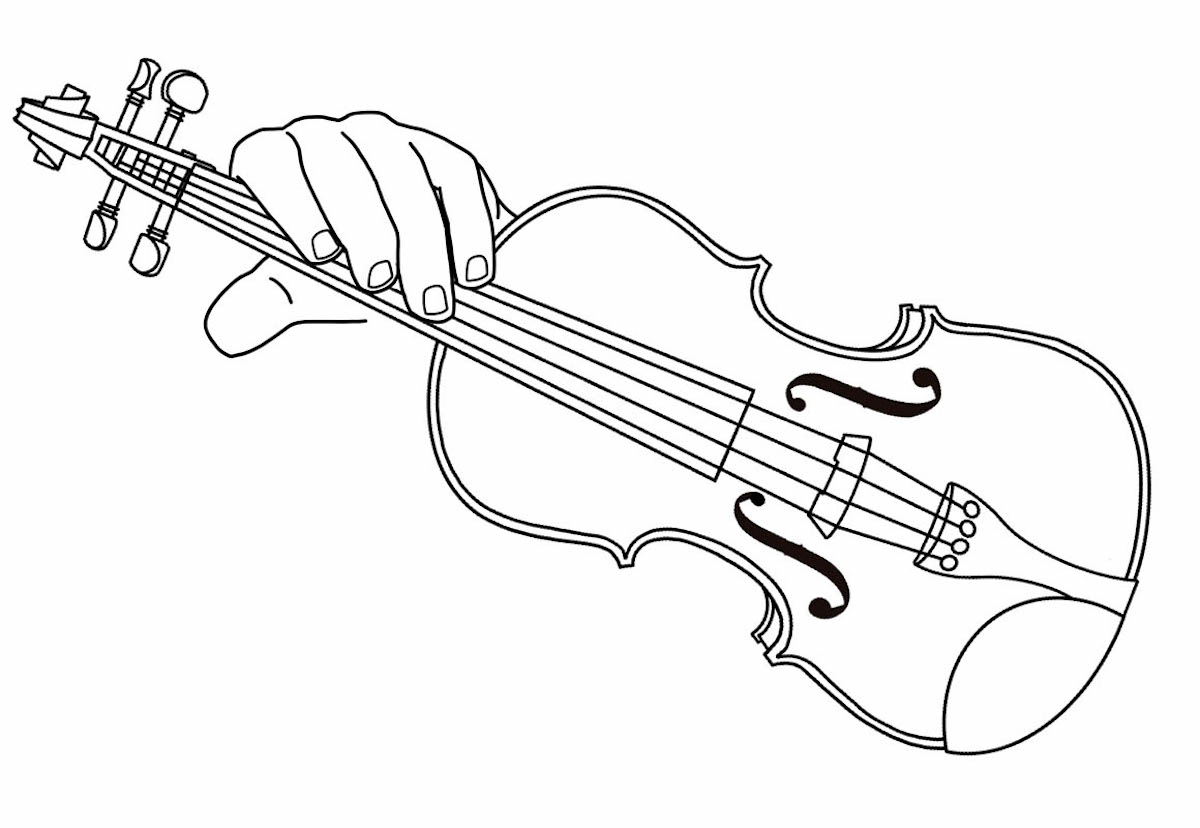 Как нарисовать симметричную скрипку карандашом Бетховеным