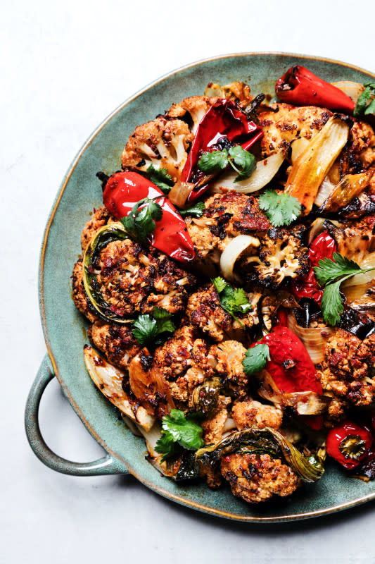 Yotam Ottolenghi’s Roasted Cauliflower With Harissa Chili Oil