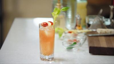 wolfgang puck's bloody mary with heirloom tomato