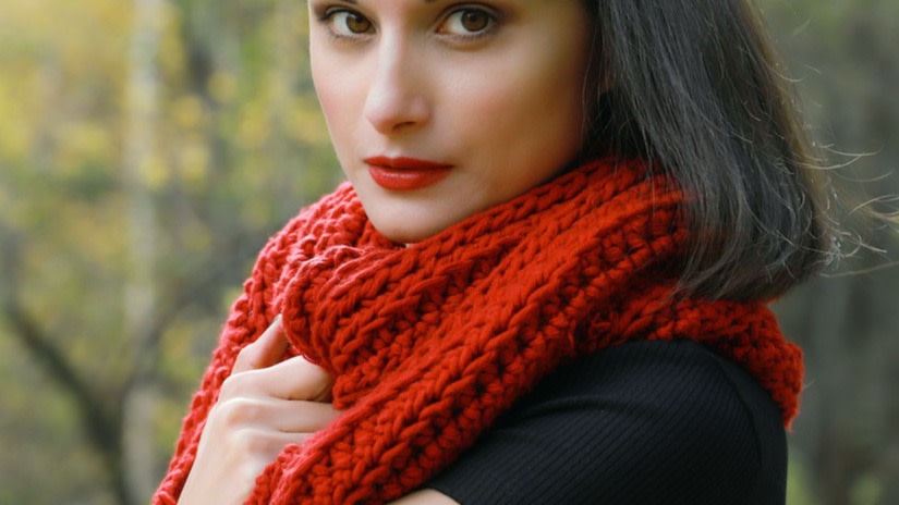 infinity shawl how to wear