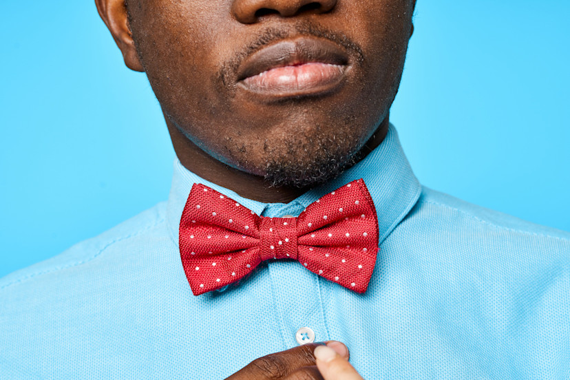 different ways to wear a bow tie