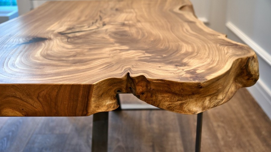 How To Finish A Live Edge Wood Slab For, How To Make A Live Edge Dining Table