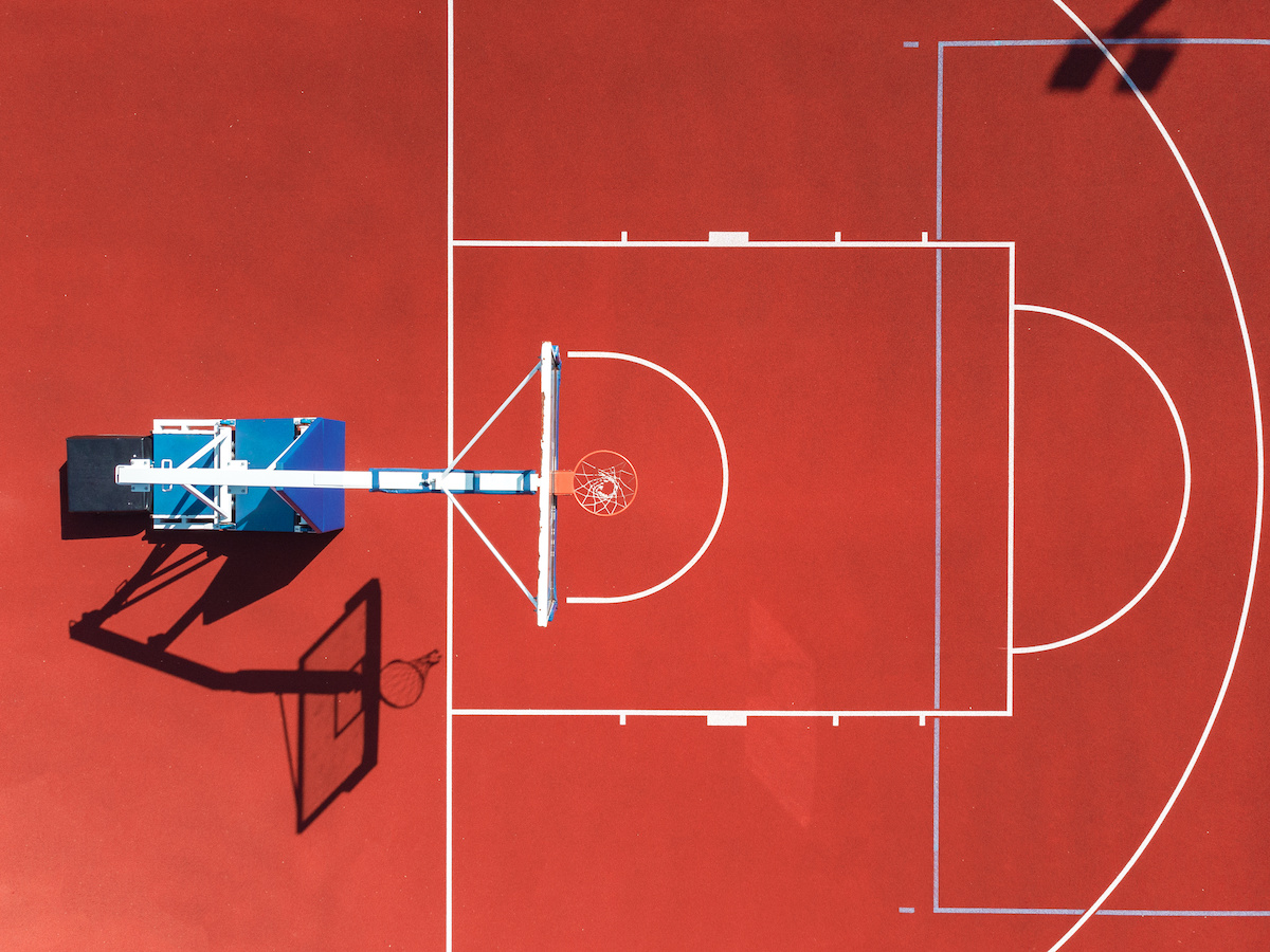 basketball half  court dimensions