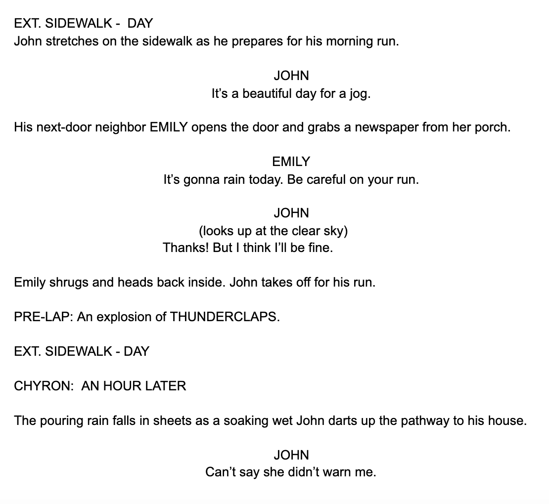 How to Format Pre-Lap Sound Effects in a Script