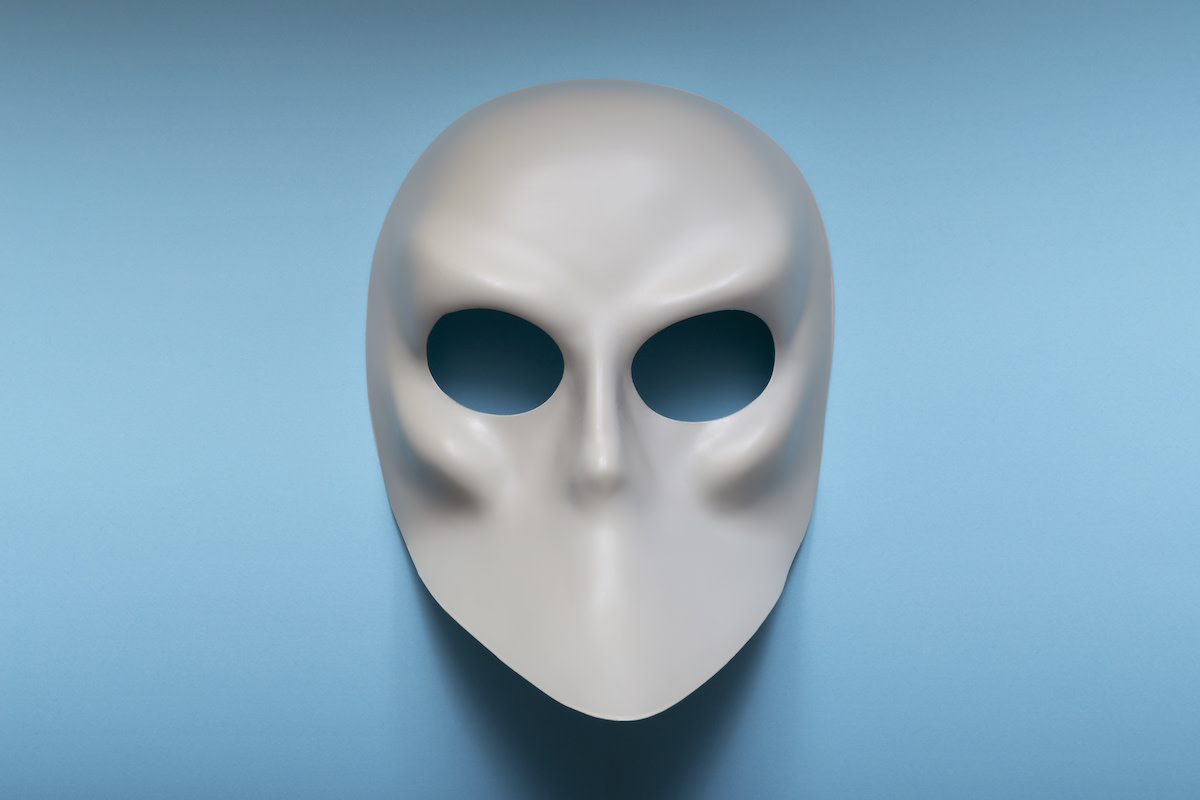 A white mask