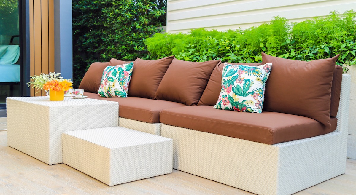 WATERPROOF Outdoor Cushion Cover For Garden Furniture Cushions Seat Bench 