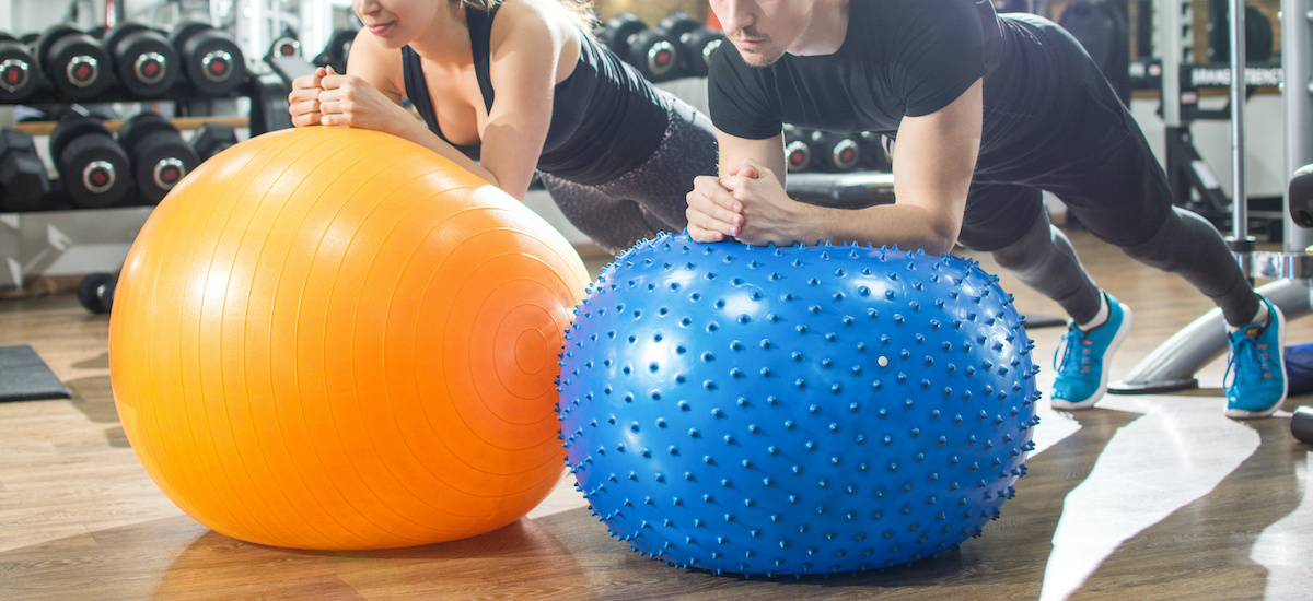 Exercise ball balance training hot sale