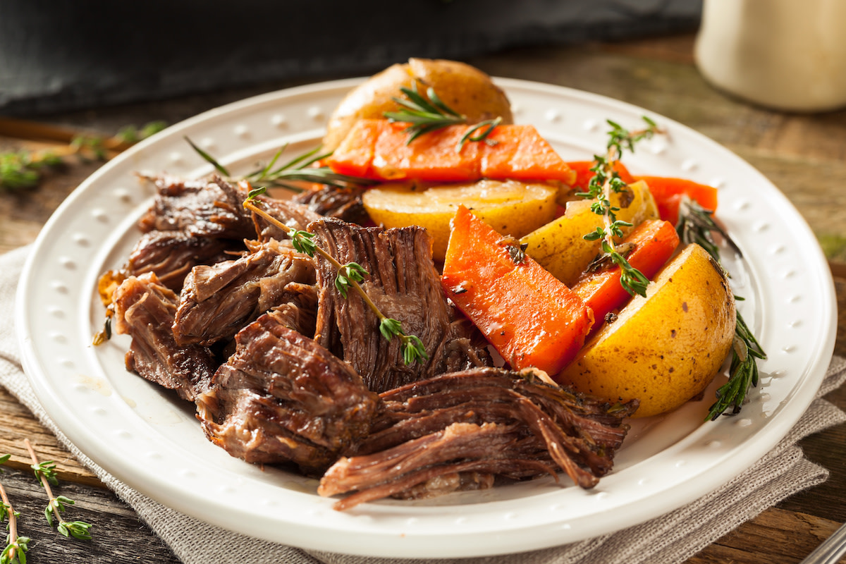 Pot roast on plate