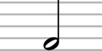 Musical half note