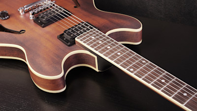 Electric guitar on a black background