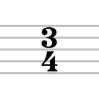 Musical 3/4 time signature