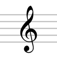 Musical treble clef