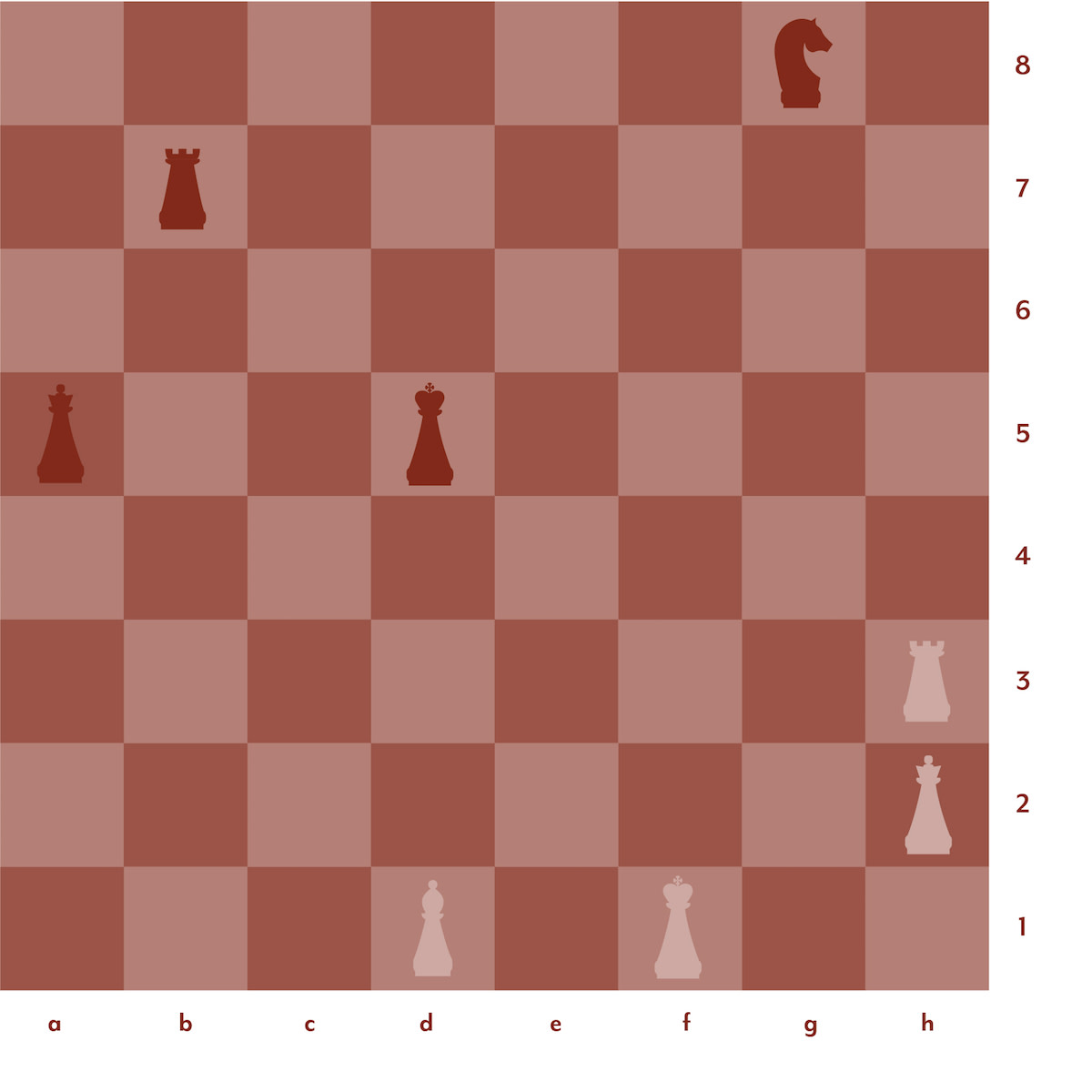 Graphic of chess setup in red and pink