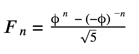 Fibonacci Number Formula