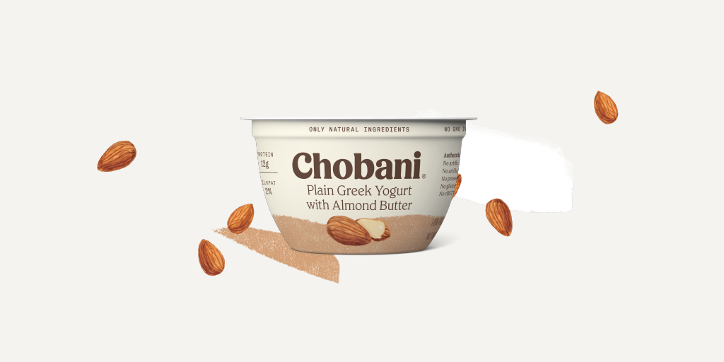 Chobani® Greek Yogurt with Nut Butter Plain with Almond Butter Cup
