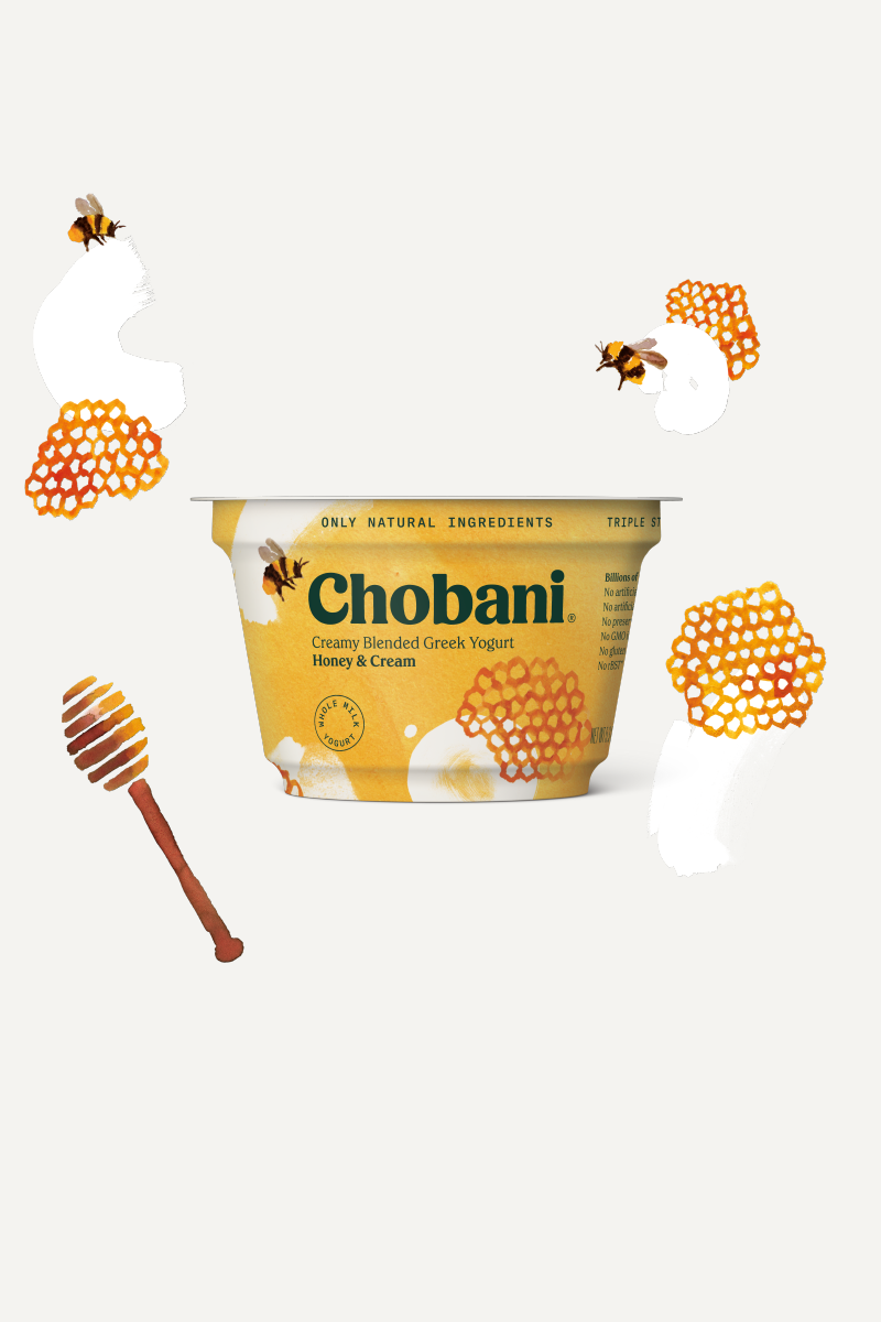 Creamy Blended Greek Yogurt Honey & Cream Cup Chobani®
