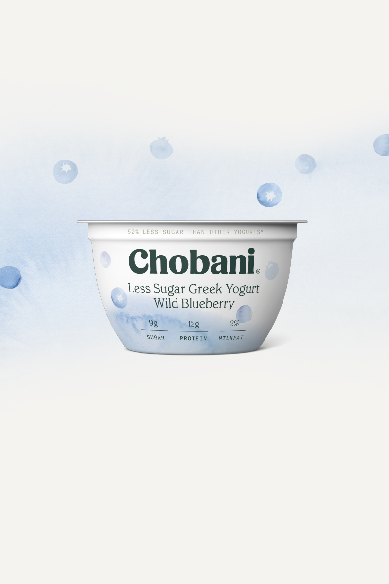 Less Sugar Greek Yogurt  Wild Blueberry Cup  Chobani®