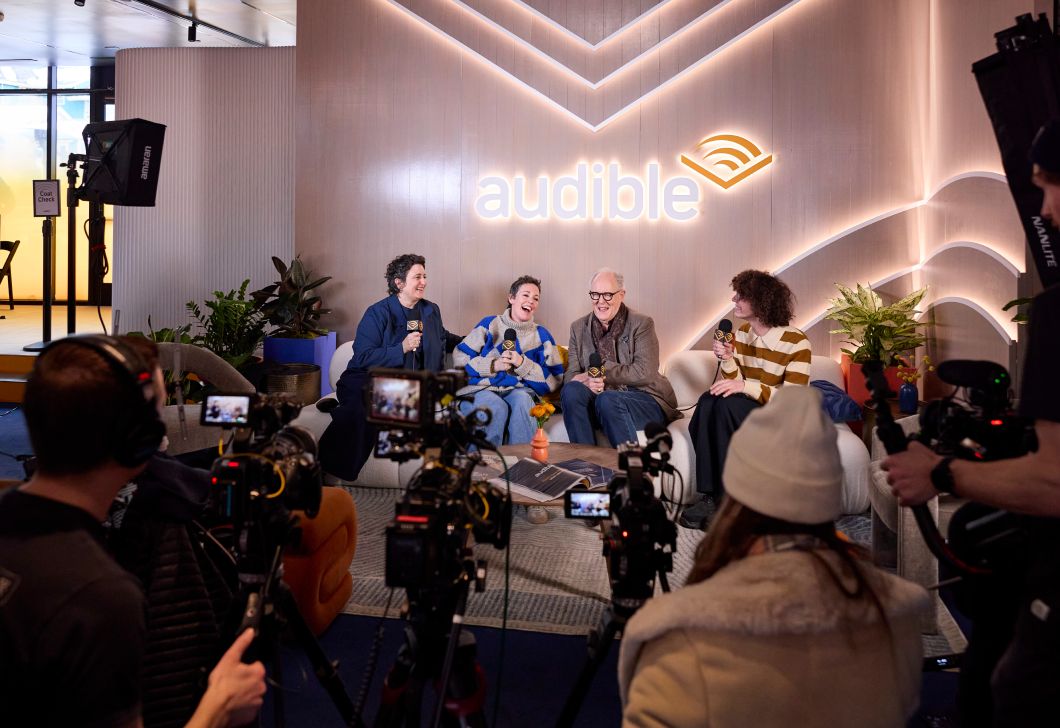 A photo of Audible's interview space from Sundance Film Festival 2025.