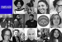 Black and white photos of the selected artists and artist collectives.