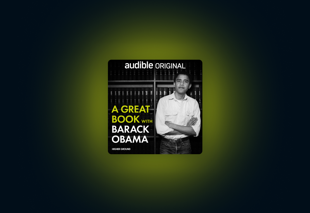 The cover art for “A Great Book with Barack Obama” on a dark background.