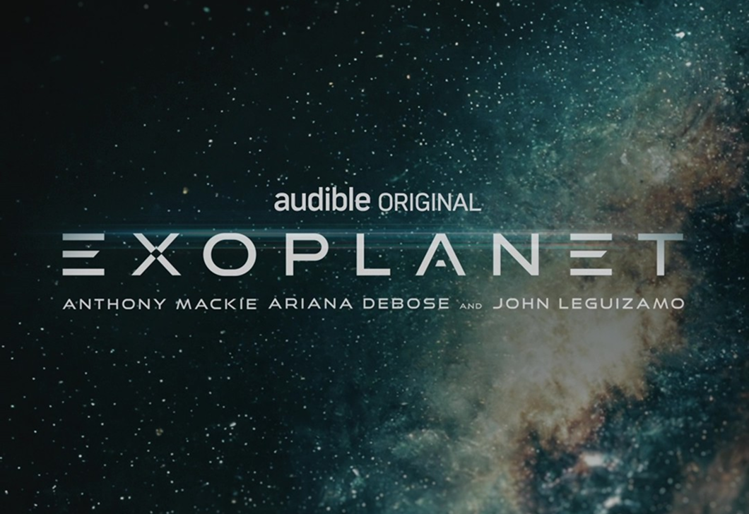 A still image from the trailer for "Exoplanet." It features the title of the project against a vivid night sky.