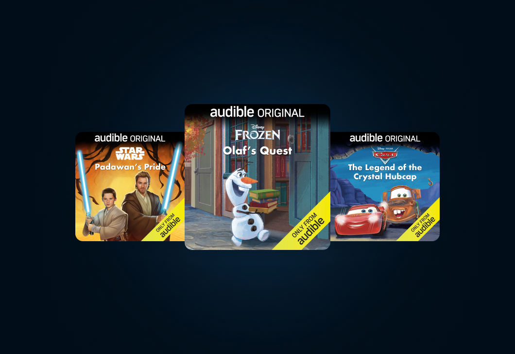 The cover art for “Star Wars: Padawan’s Pride,” “Disney Frozen: Olaf’s Quest” and “Disney Pixar Cars: The Legend of the Crystal Hubcap.”