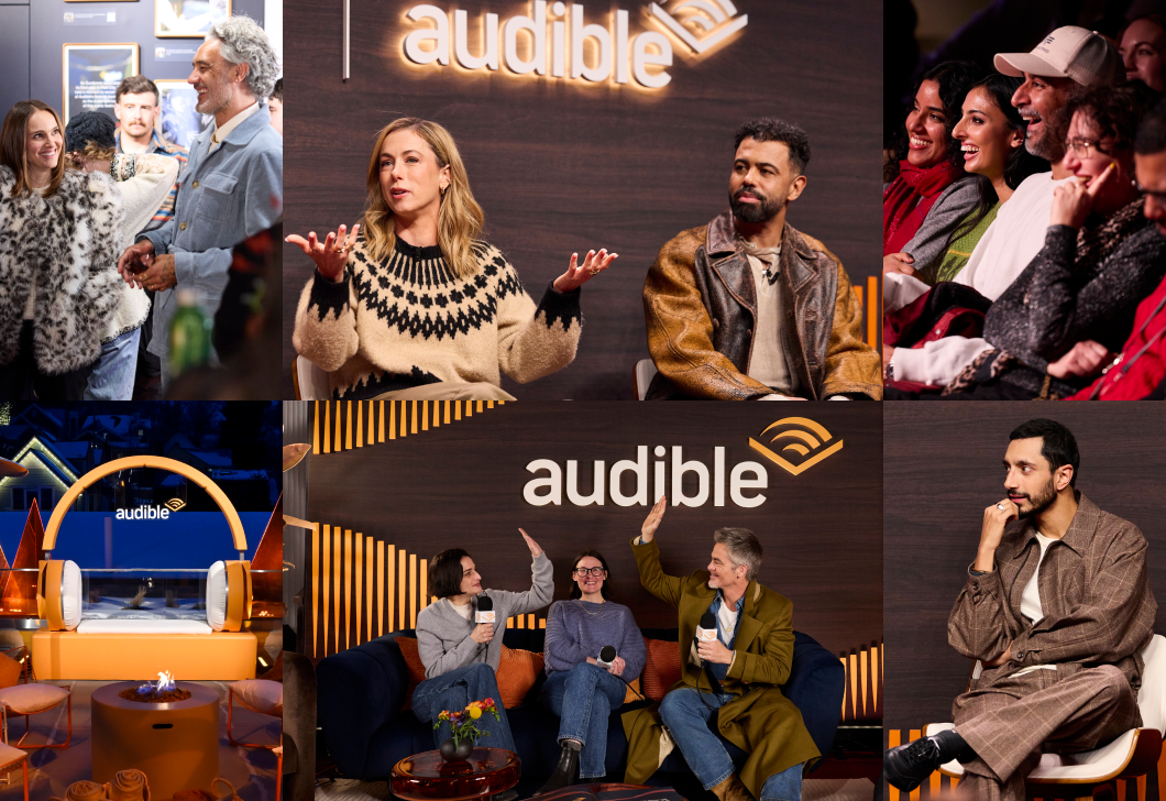 A collage of photos from Audible's presence at Sundance Film Festival 2026.