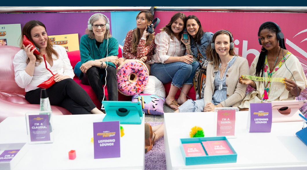 The Baby-Sitters Club author, Ann M. Martin, and several of the series' authors in the clubhouse at BookCon. 