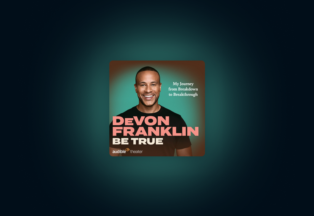 The artwork for "Be True: My Journey from Breakdown to Breakthrough" on a dark background.
