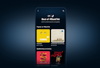 A demo image showing titles in Audible's app under a page for the "Best of #BookTok."