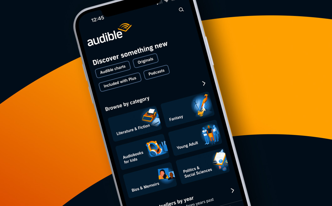 Audible app on mobile device