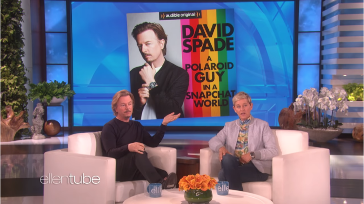 David Spade discusses his new memoir, A Polariod Guy in a Snapchat World, on Ellen.