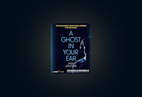 The show artwork for “A Ghost in Your Ear” on a dark background.