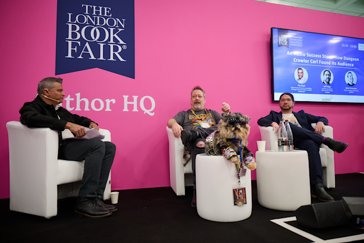 Audible’s Global Head of Content Acquisition, Strategy, and Partnerships, Pat Shah, in conversation with the "Dungeon Crawler Carl" series creator Matt Dinniman and narrator and producer Jeff Hays.