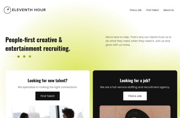 Eleventh Hour Website Redesign