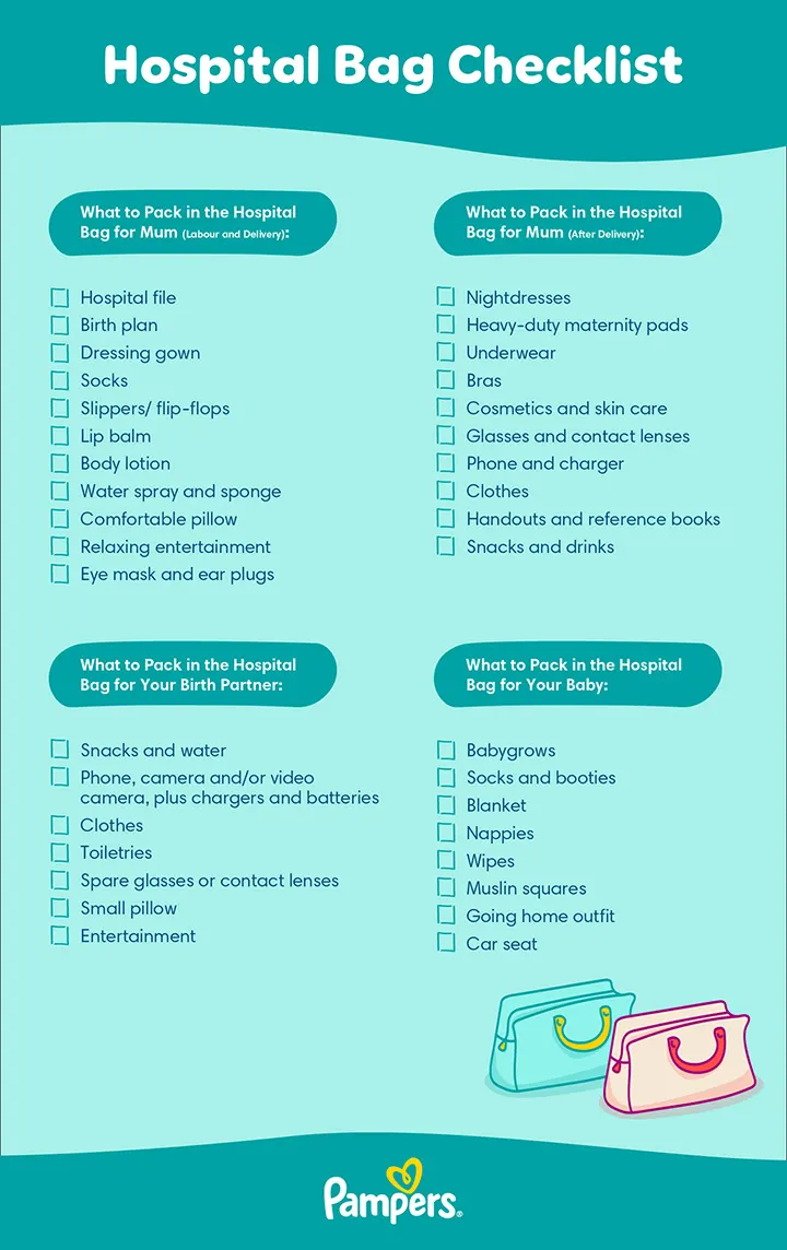 hospital bag checklist printable
