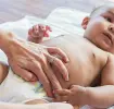 Baby with nappy rash