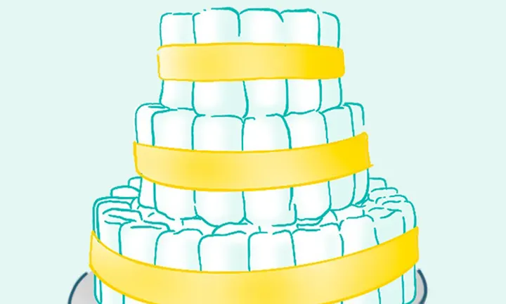 diaper cake – step 3