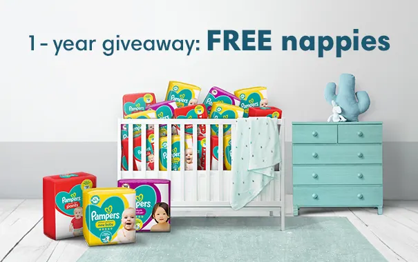 Sign up to win a year’s supply of Pampers®