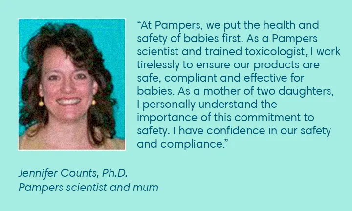 Quote of Jennifer Counts, Pampers scientist and mum Quote of Jennifer Counts, Pampers scientist and mum