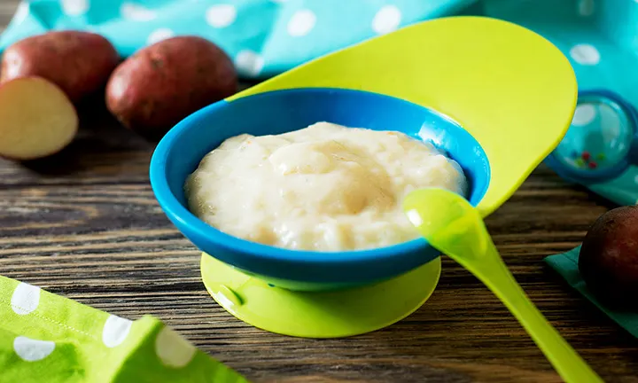 Mashed homemade baby food