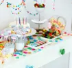 Sweets themed table for baby shower