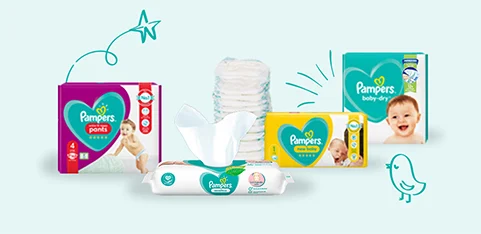 Pampers Nappies Nappy Pants and Wipes