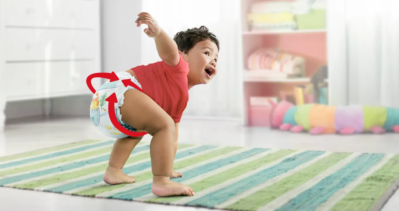 360° Fit adapts to your baby's tummy