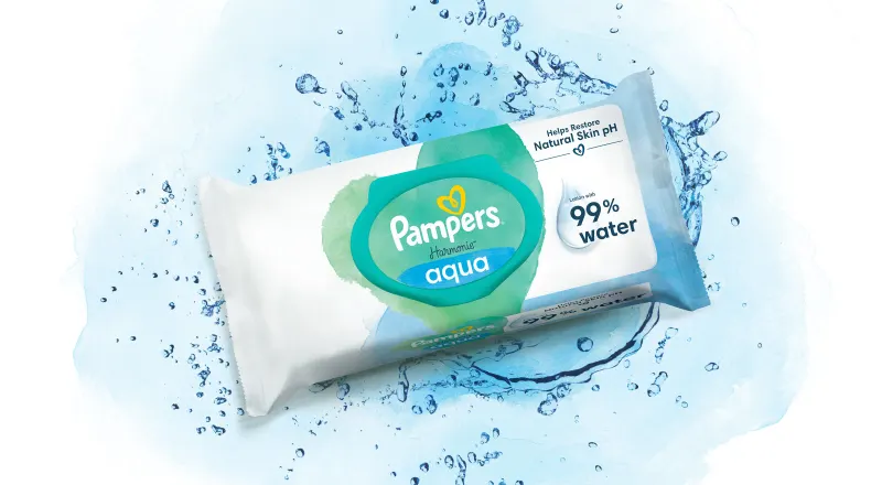 Pampers® Harmonie Aqua Plastic Free Wipes 