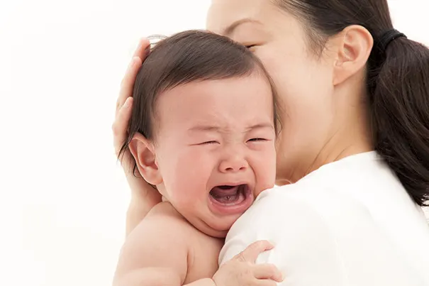 Baby crying deals when feeding