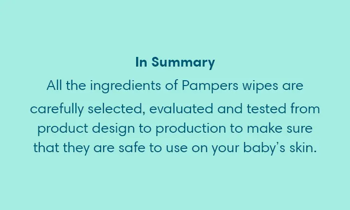 Summary of the wipes ingredients Summary of the wipes ingredients