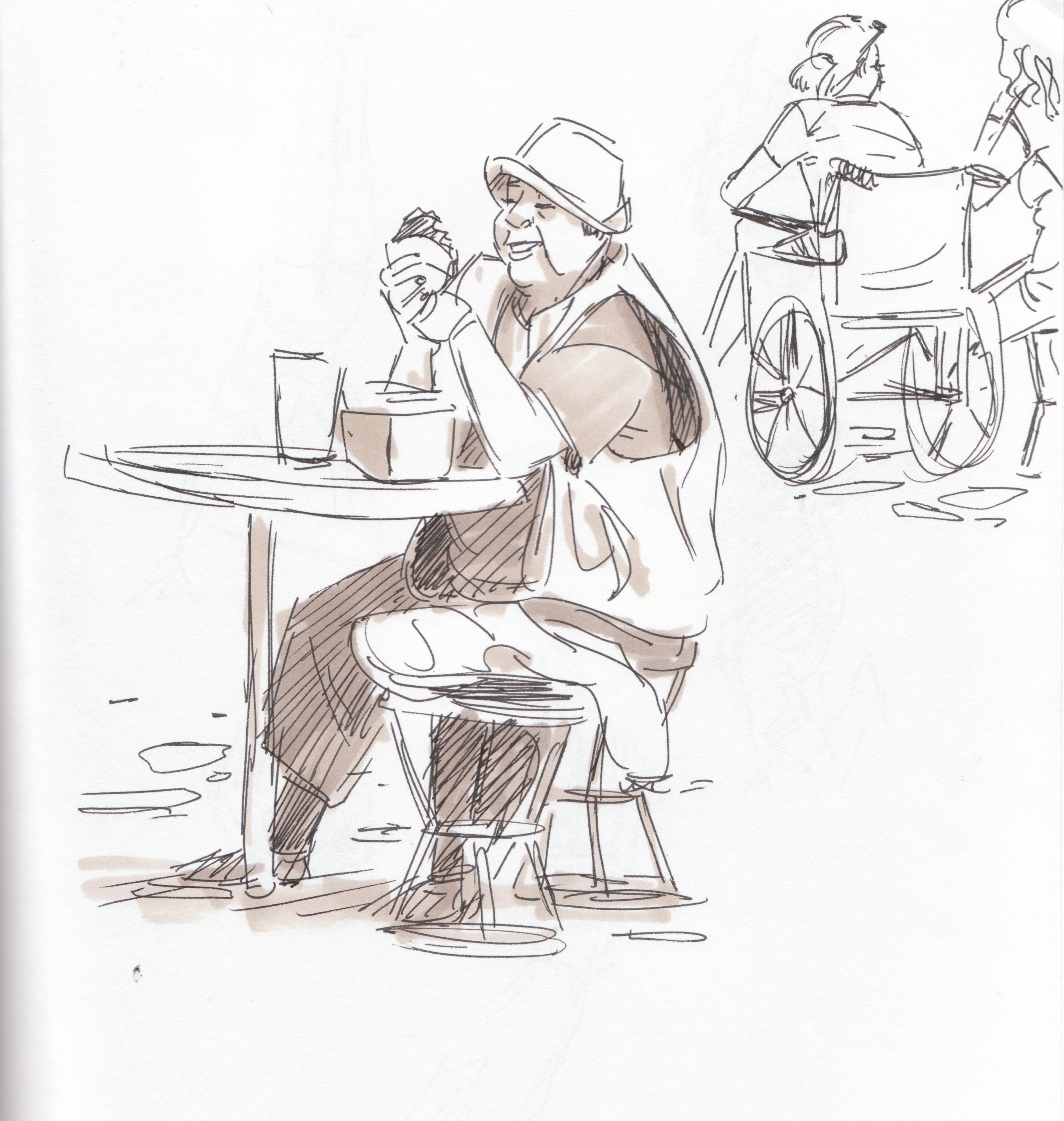 Ted Ty - Nemoland - personal sketches - cafe